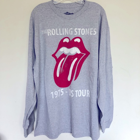 The Rolling Stones US Tour 1975 Long Sleeve T Shirt - Picture 4 of 4